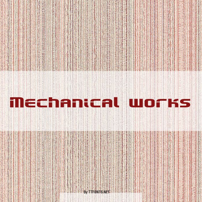 Mechanical works example